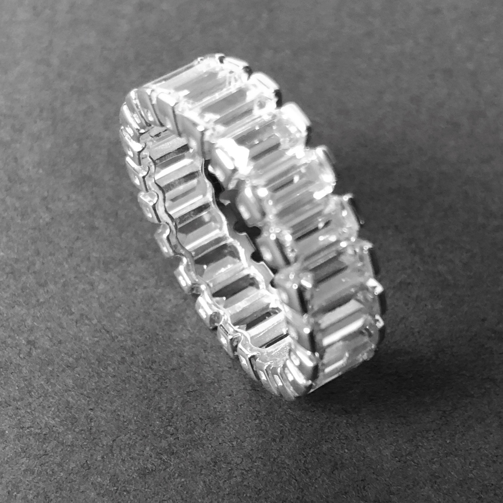 Sterling Silver "Pristine" Baguette CZ Ring